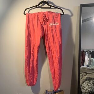 Hollister Coral Jogger Sweat Pants